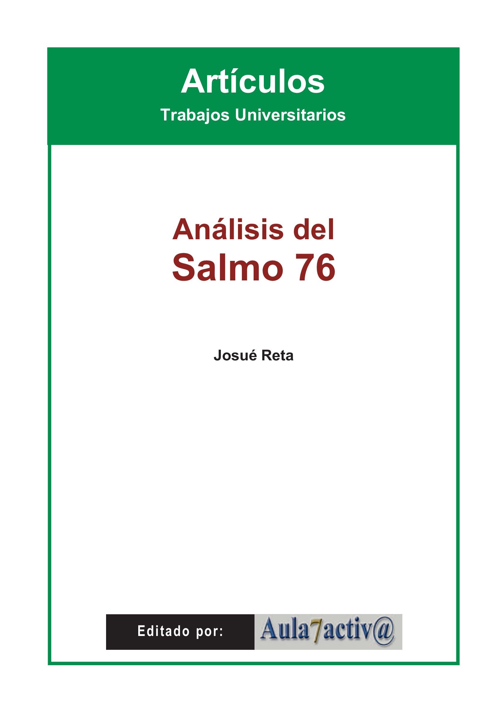 Análisis del Salmo 76